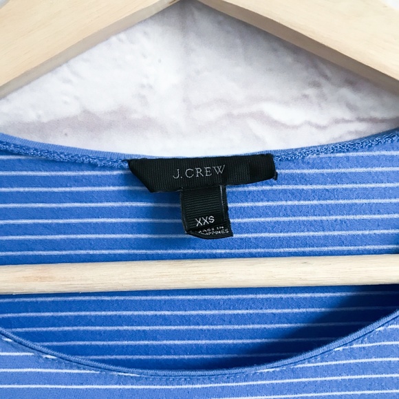 J. Crew Lace-up Tunic Shirt Stripe Blue White Size XXS - Picture 4 of 6